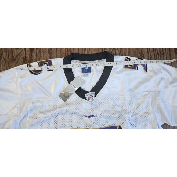Terrell Suggs #55 Baltimore Ravens Reebok On Field Jersey White Size 50 NWT - Picture 12 of 16